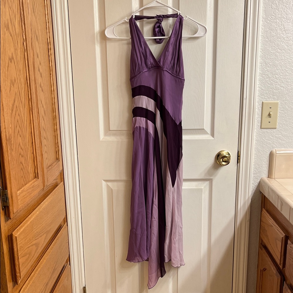 bebe Purple and Lavender Maxi Dress